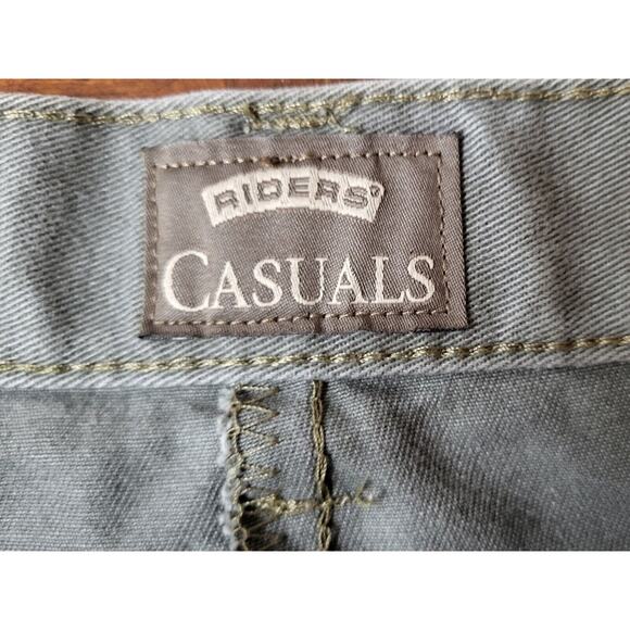 LEE Riders Size 16M Casual High-Rise Olive Chino Jeans Size - Picture 10 of 13